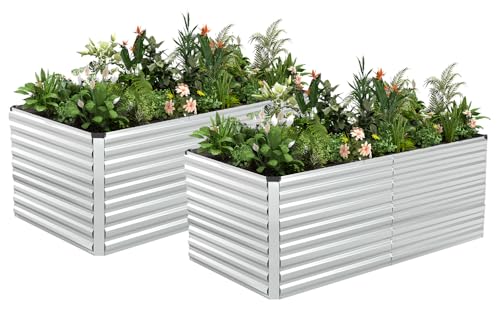 6x3x3ft Outdoor Metal Raised Garden Bed