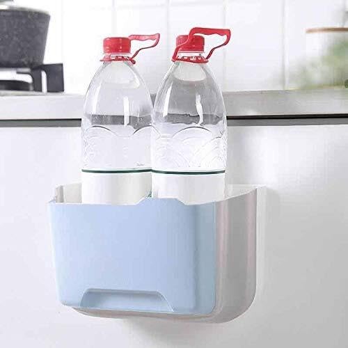 Hanging Trash Can, Kitchen Garbage Bin Waste Bins, Trash Can Kitchen Cabinet Door Wall Mounted Folding Waste Bin Kitchen Cabinet Door Hanging Trash Can Home Mounted Folding Storage Bin ( Color : A )