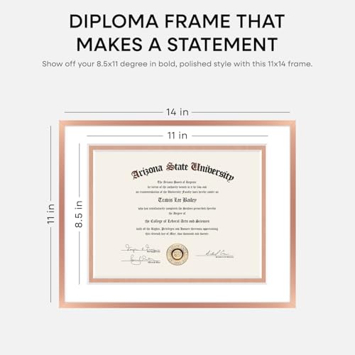11x14 Rose Diploma Frame