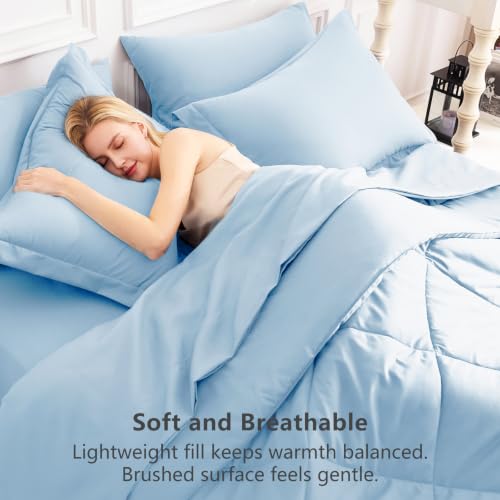 Queen Comforter Set with Sheets Baby Blue