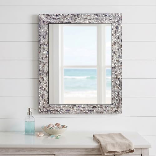 Handmade Blue & Silver Mosaic Wall Mirror