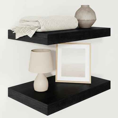 Deep Floating Shelves for Wall 16x12” Set of 2 (2 Count)