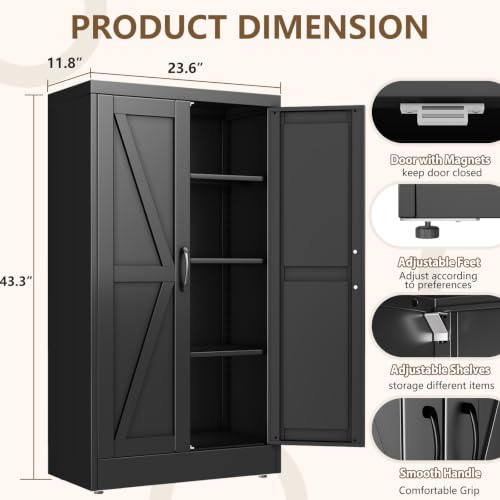 Black Metal Storage Cabinet