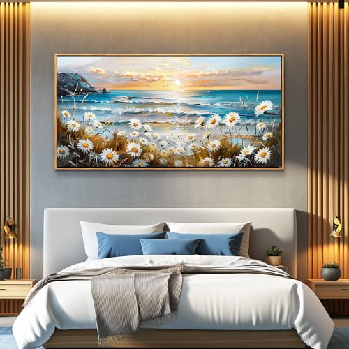 Large Canvas Wall Art For Restaurant Wall Decor For Living Room Farmhouse Bedroom Office Decor Flowers Marine Landscape Painting Print Modern Artwork Home Decoration Easy Hanging 30x60 In