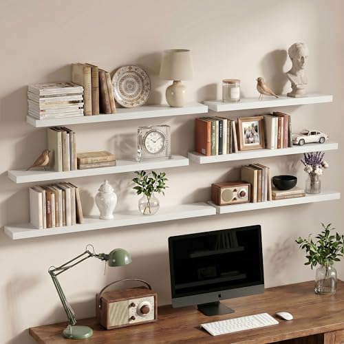 30 Inch Floating Shelves Wall Mounted for Display (2 Count)