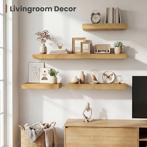 Deep Floating Shelves for Wall 16x12” Set of 2 (2 Count)