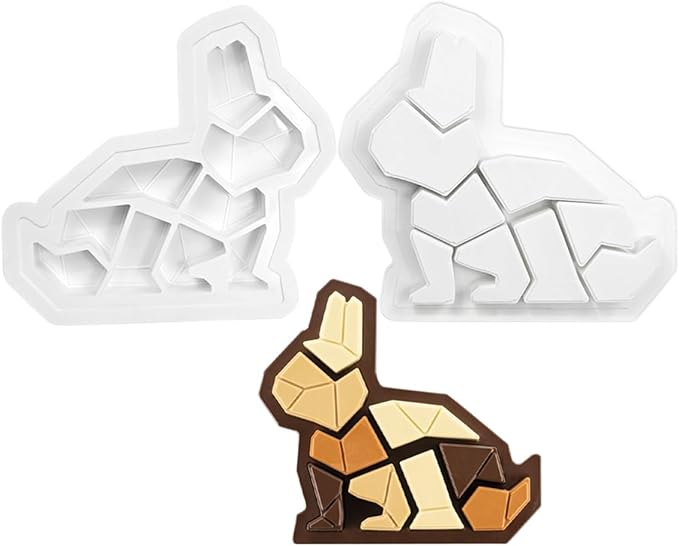 mostsom Honeycomb Molds Silicone Non-Stick Rabbit Cookie Mold Diy Rose Flower Chocolate Mould Used for Jelly, Candy,Biscuits (A_12x11.48x1.2 inch)