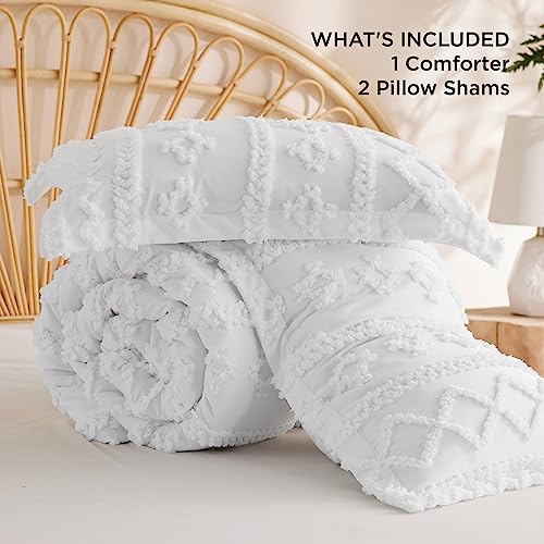 Tufted Boho Comforter Set Oversized Queen