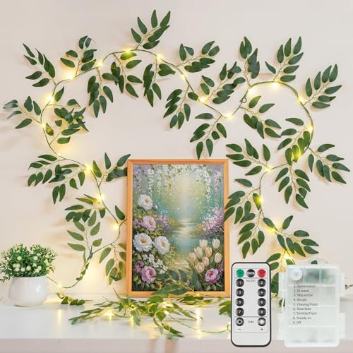 13.1FT 40LED Willow Vine with Lights Battery Powered Copper Wire