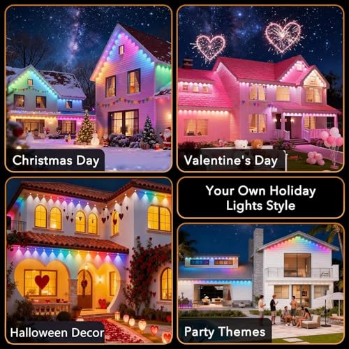 300FT Permanent Outdoor Lights for House