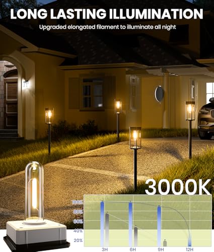 12 Pack Bright Solar Pathway Lights Outdoor (12 Count)