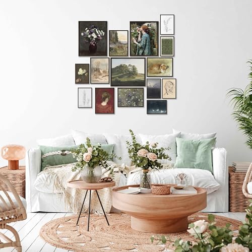 15PCS Unframed Dark Academia Vintage Art (15 Count)