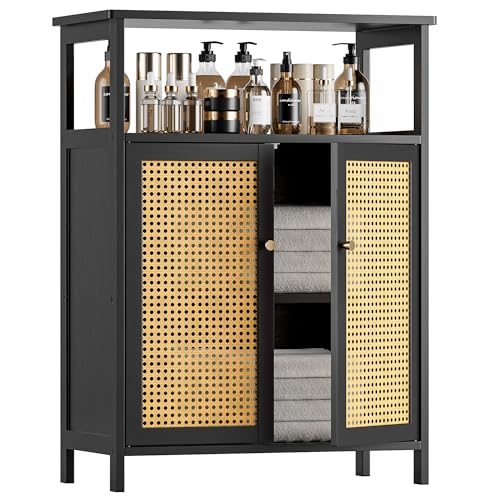 Rattan Bathroom Storage Cabinet