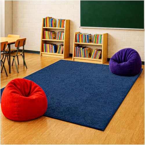 Soft & Colorful 12' Round Kids Classroom Area Rug