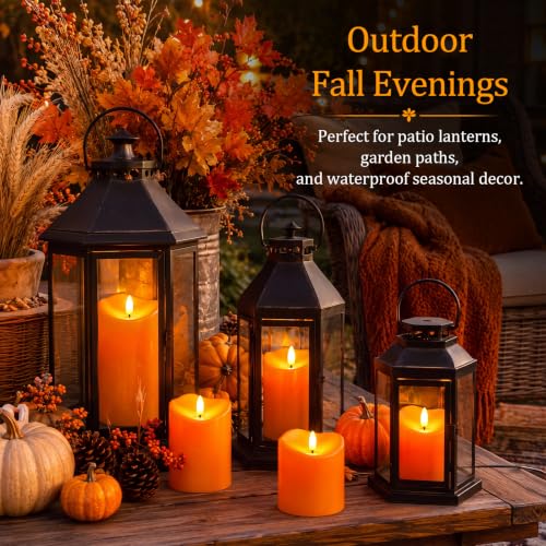 Halloween Orange Waterproof LED Candles