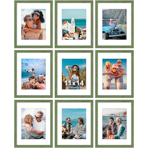 11x14 Picture Frames Set of 9 for Wall Mounting (9 Count)