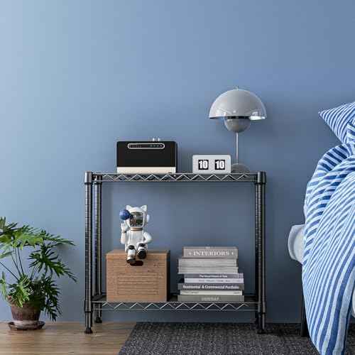 MZG 220 lbs 2 Tier Storage Rack Metal Wire Shelving Unit