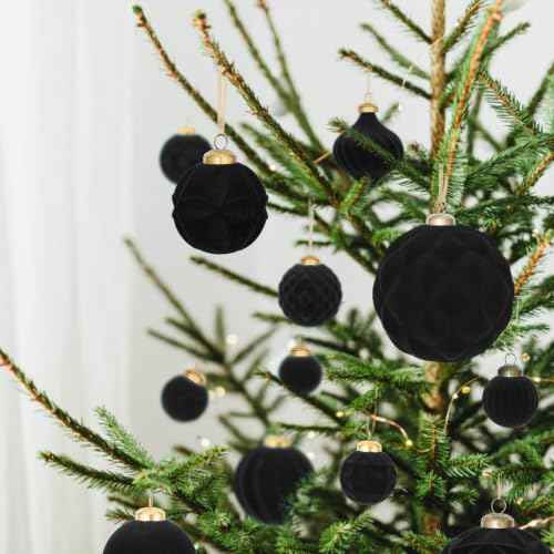 46PCS Velvet Christmas Ball Ornaments Set (46 Count)
