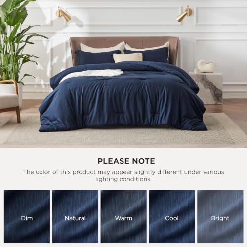Navy Blue Queen Comforter Set