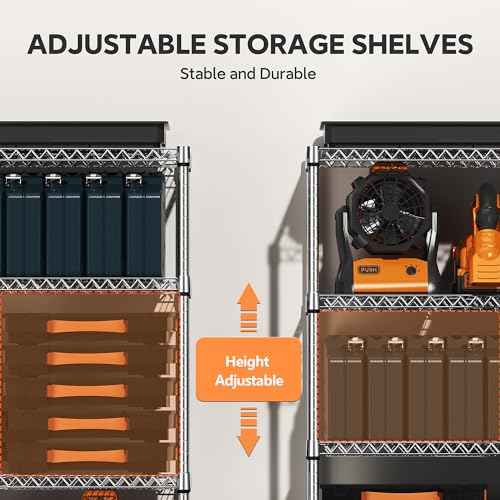 4 Tiers Storage Shelves Load 1400LBS