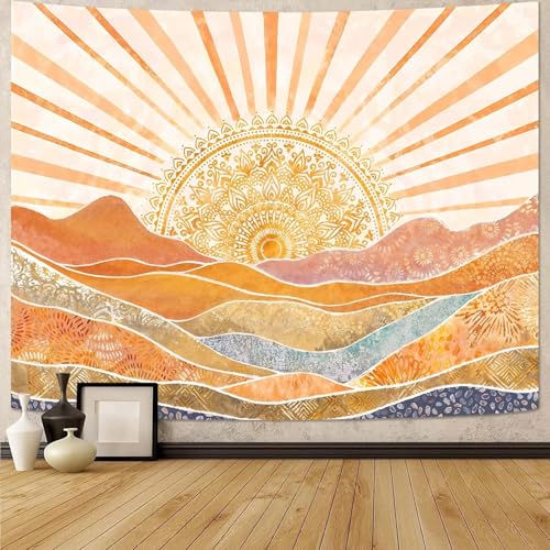 Bohemian Mandala Sunrise Wall Tapestry