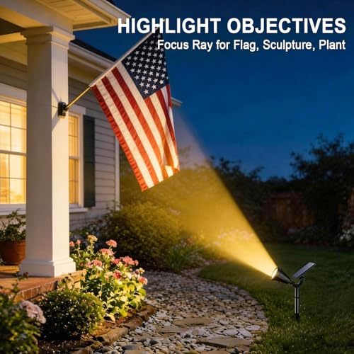 Solar Lights Outdoor Waterproof Flag Spotlights 6 Pack (6 Count)