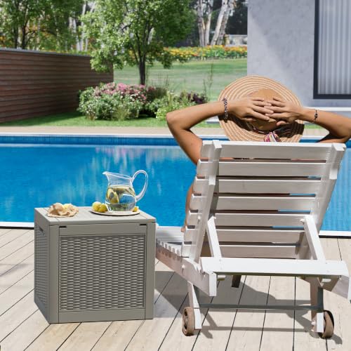 30 Gallon Outdoor Storage Box Waterproof Deck Box for Patio