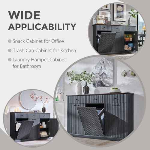 Triple Tilt Out Trash Can Cabinet
