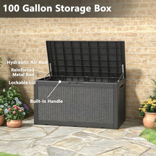 110 Gal Outdoor Storage Box Waterproof