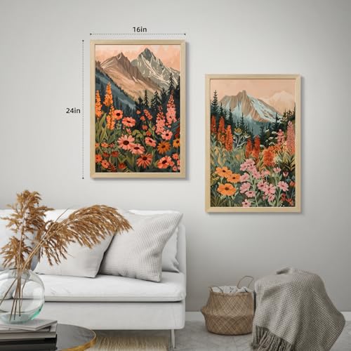 Mountain Wildflower Wall Art Set of 3