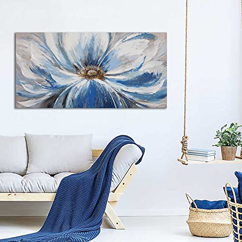 Large Blue Wall Art Framed