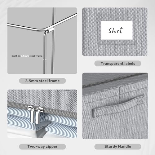 Clothes Storage Bins Box (2 Count)