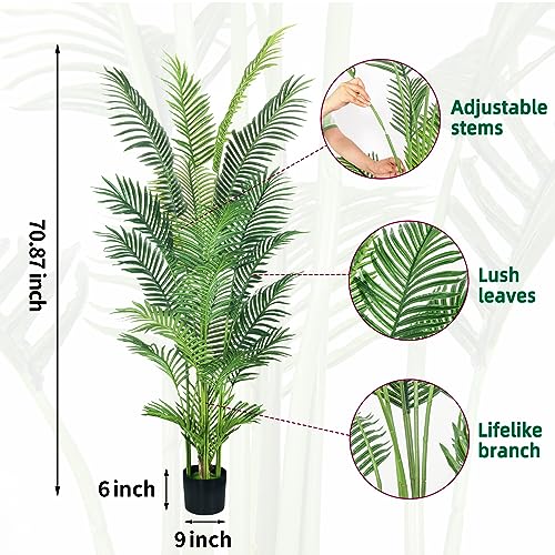 6FT 2Packs Artificial Palm Tree (2 Count)