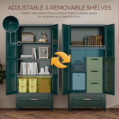 75" Tall Metal Kitchen Pantry Cabinet