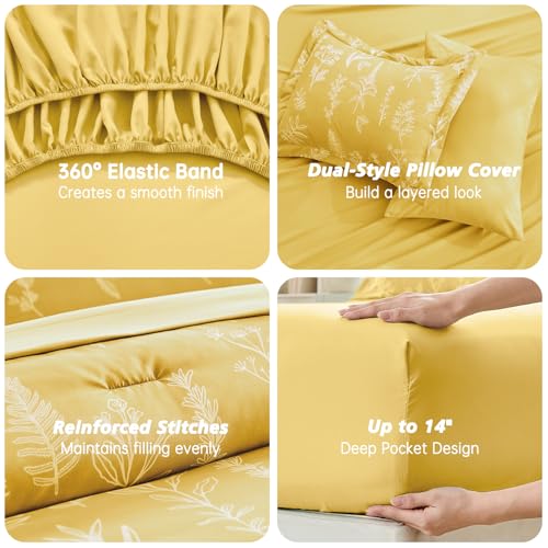 Bright Yellow Full Comforter Set