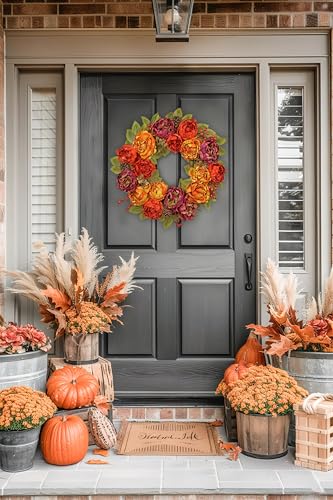 Artificial Fall Wreath for Front Door