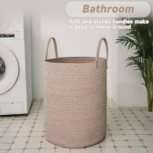 60L Cotton Rope Laundry Basket Hamper