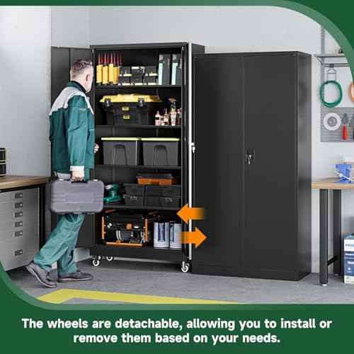 Metal Garage Storage Cabinets with Wheels