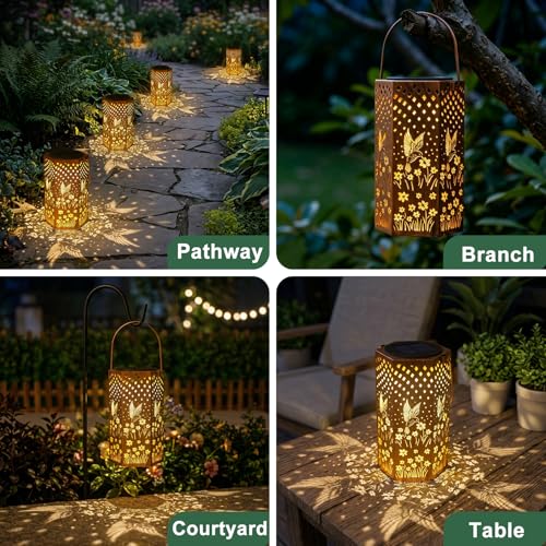 Hummingbird Solar Lantern 2Pack Gifts for Women Mom Grandma