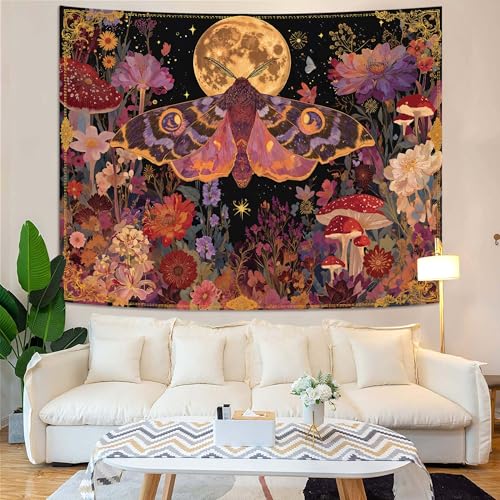 Mystical Moth Tapestry