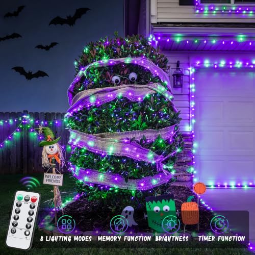 33FT 100 LED Battery Operated Halloween Lights with Remote (100 Count)