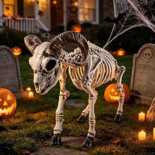 Halloween Skeleton Goat Decorations