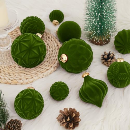 46PCS Velvet Christmas Ball Ornaments Set (46 Count)