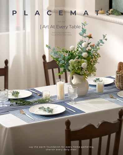 Gradient Blue Woven Placemats Set of 24 (24 Count)