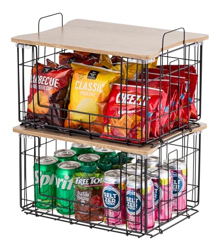 Wire Basket for Pantry Storage (2 Count)