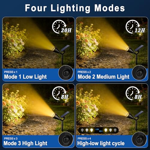 Solar Lights Outdoor Waterproof Flag Spotlights 6 Pack (6 Count)