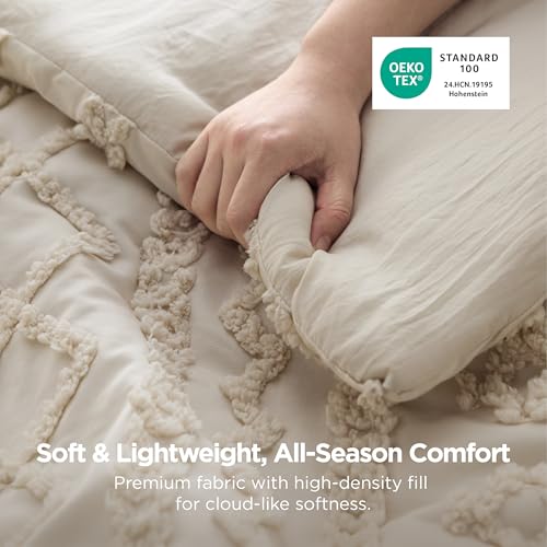 Tufted Boho Comforter Set California King Size