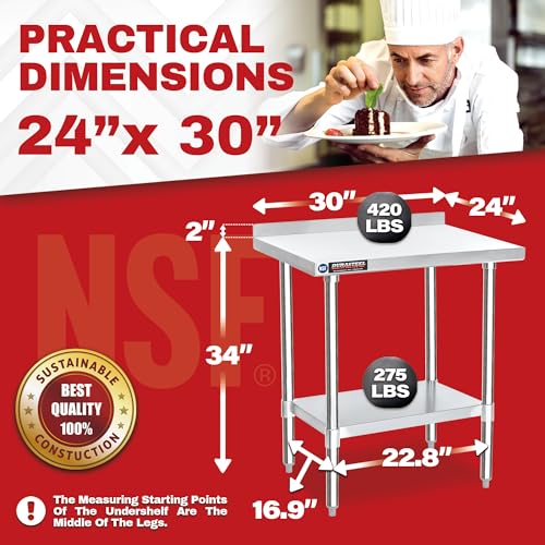 NSF Commercial Kitchen Table