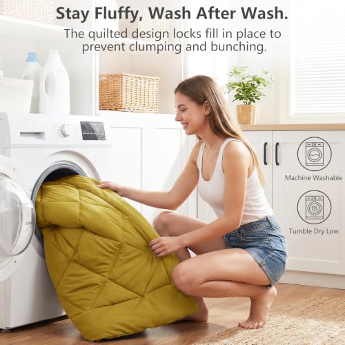 Queen Comforter Set Mustard Yellow