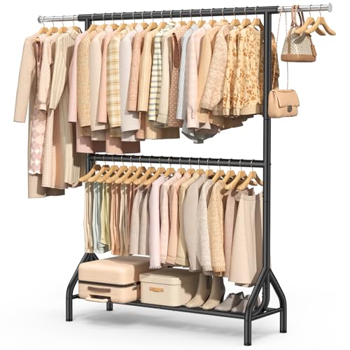 Double Rod Clothing Rack Load 622 LBS